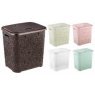 Корзина для білизни з кришкою 67 л Elif Plastik Ажур рожевий (322)