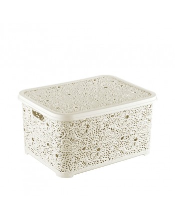 Скриня Для Зберігання Elif Plastic З кришкою молочний 250x345x160 (377-2)