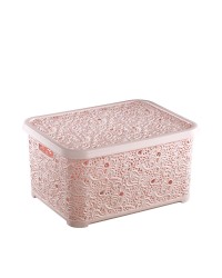 Скриня Для Зберігання Elif Plastic З кришкою рожевий