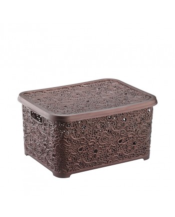 Скриня Для Зберігання Elif Plastic З кришкою коричнева 250x345x160 (377-5)