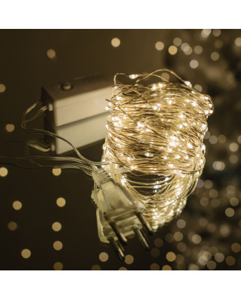 Гірлянда РОСА 200 LED, 20 м, реле 8 режимів, теплий білий (1902-07)