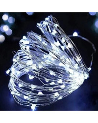 Гірлянда РОСА 100 LED, 10 м, на батарейках + USB, білий (1978-03)