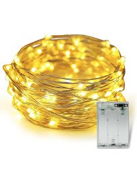 Гірлянда РОСА 100 LED, 10 м, на батарейках + USB, теплий білий (1978-07)