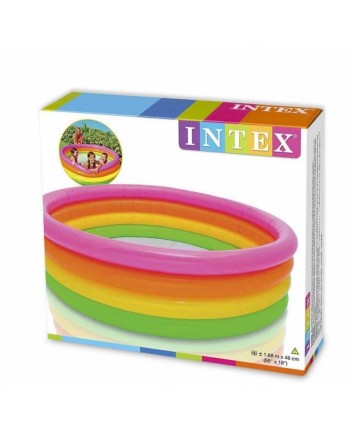  Дитячий надувний басейн Intex "Веселка" д 168 см в 46 см (56441)