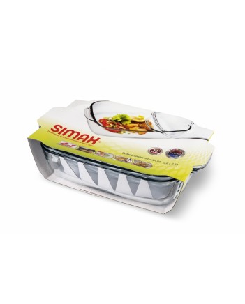 Гусятниця SIMAX Classic скляна з кришкою 3.2 + 2.3 л (7356/7366)