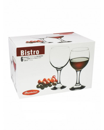 Набір бокалів для вина Pasabahce Bistro 220 мл 6шт (44412)