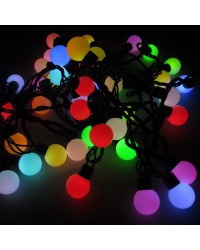 Гірлянда кульки 18 мм, 40 LED, 7 м, мульті (чорний провід) (1318-77)