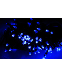 Гірлянда конус 500 LED, 28 м, синій (чорний провід) (1250-02)