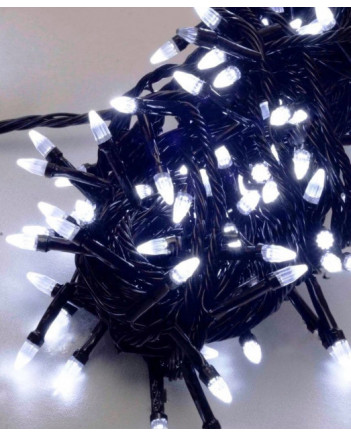 Гірлянда конус 500 LED, 28 м, білий (чорний провід) (1250-03)