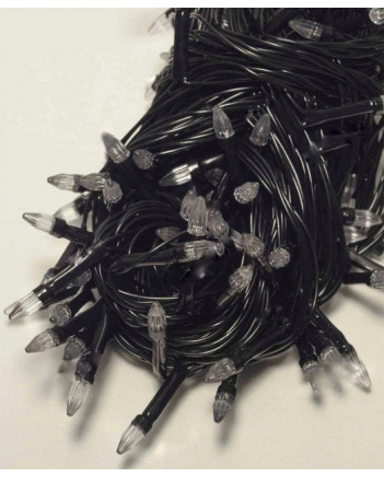 Гірлянда конус 500 LED, 28 м, синій (чорний провід) (1250-02)