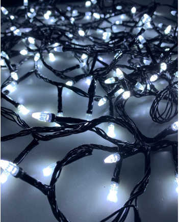 Гірлянда конус 500 LED, 28 м, білий (чорний провід) (1250-03)