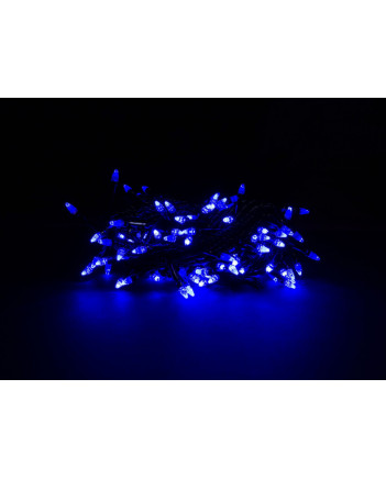 Гірлянда конус 500 LED, 28 м, синій (чорний провід) (1250-02)