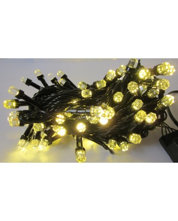Гірлянда рубін 500 LED, 28 м, теплий білий (чорний провід) (1285-07)