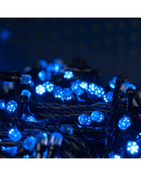 Гірлянда рубін 100 LED, 7 м, синій (чорний провід) (1281-02)