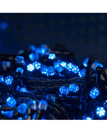 Гірлянда рубін 200 LED, 13 м, синій  (чорний провід) (1282-02)