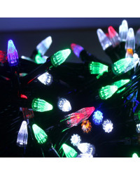 Гірлянда конус 100 LED, 6 м, мульті (чорний провід) (1210-01)