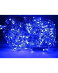 Гірлянда 100 LED, 6 м, синій (прозорий провід) (1110-02)