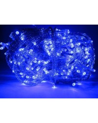Гірлянда 100 LED, 6 м, синій (прозорий провід) (1110-02)