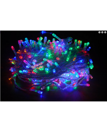 Гірлянда 100 LED, 6 м, мульті (прозорий провід) (1110-01)