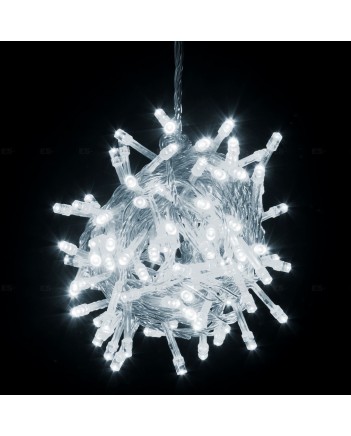 Гірлянда 100 LED, 6 м, білий (прозорий провід) (1110-03)