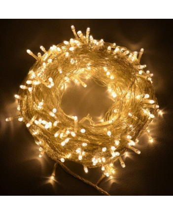 Гірлянда 100 LED, 6 м, теплий білий (прозорий провід) (1110-07)