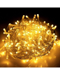 Гірлянда 100 LED, 6 м, теплий білий (прозорий провід) (1110-07)