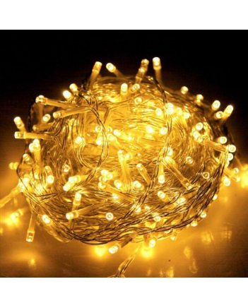 Гірлянда 100 LED, 6 м, теплий білий (прозорий провід) (1110-07)