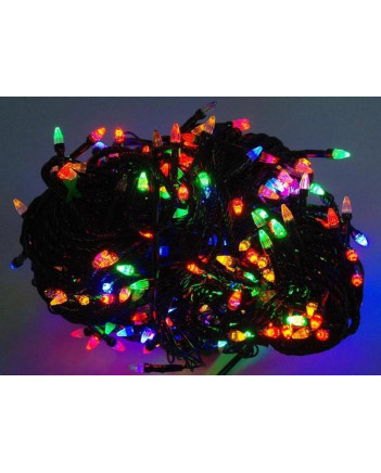 Гірлянда конус 500 LED, 28 м, мульті (чорний провід) (1250-01)